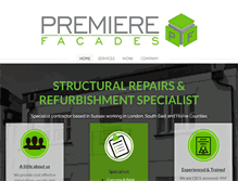 Tablet Screenshot of premierefacades.com